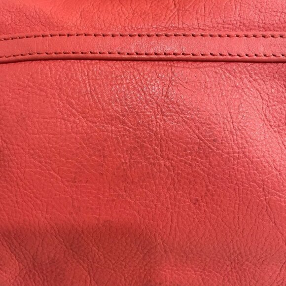 Rebecca Minkoff Red Leather Mini Mac Crossbody Bag Silver Chain Strap Designer - Picture 10 of 11